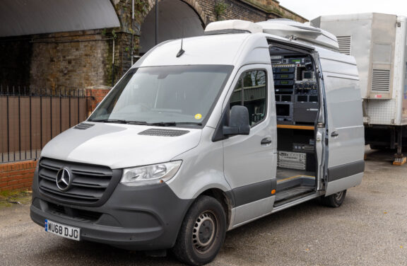 Merc Sat Uplink Broadcast Vehicle